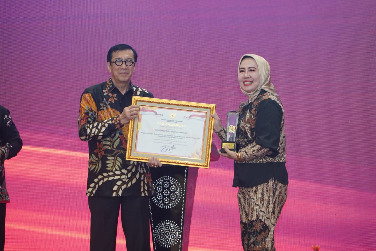 DPRD Lampung Pertahankan Gelar Juara JDIH Nasional