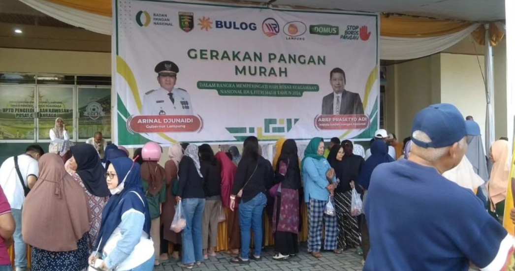 Pemprov Lampung Adakan Gerakan Pangan Murah di PKOR Way Halim 