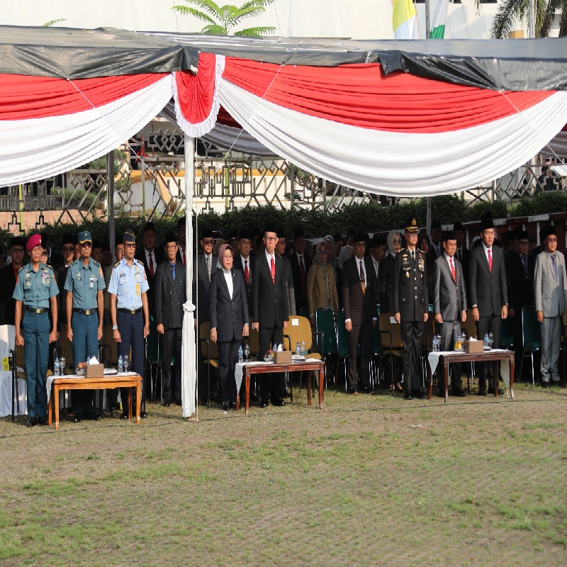 Sekdaprov Lampung Hadiri Upacara Harkitnas Ke-116 Tingkat Provinsi Lampung