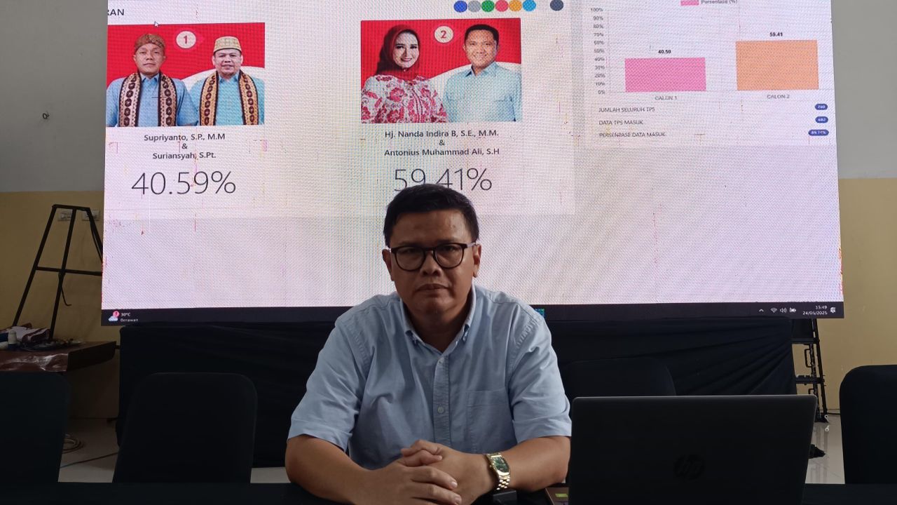 Data Masuk 87%: Gerindra Sebut Nanda–Anton Unggul 59,19% di PSU Pesawaran