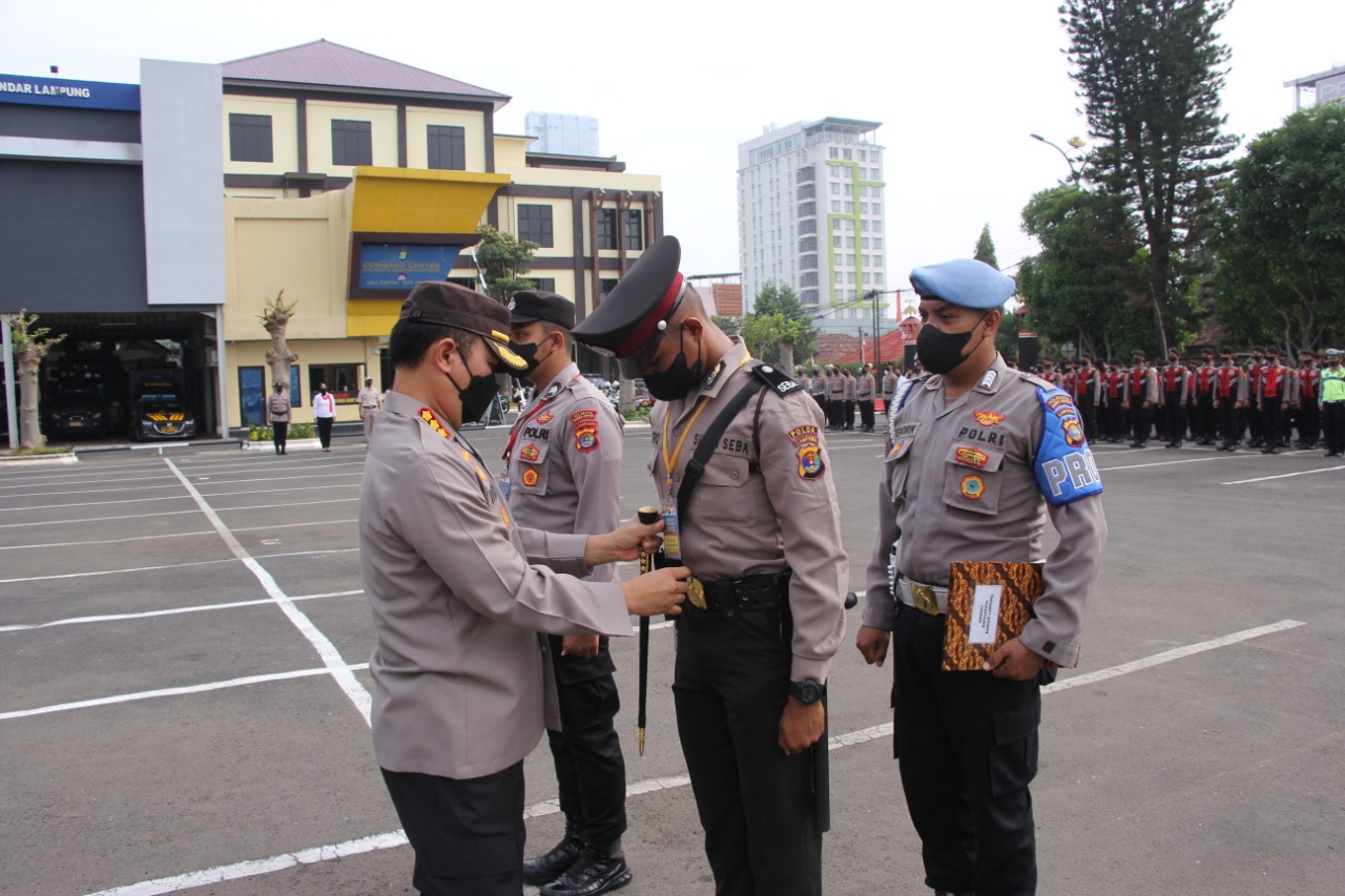 Kapolresta Bandar Lampung Terima Siswa Latja SPN Polda Lampung