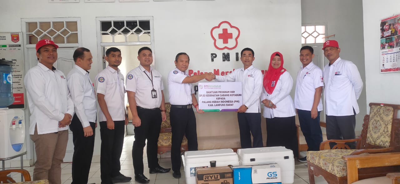 PMI Lampung Barat Terima Program Bantuan OSR dari BPJS Kesehatan Kotabumi
