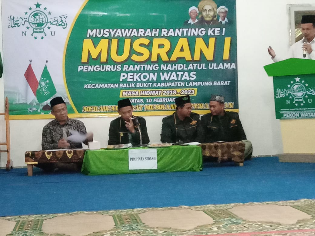 Musran NU ke I, Ust Andi Susanto dan Ust Suherman Terpilih Sebagai Ketua Tanfidziyah