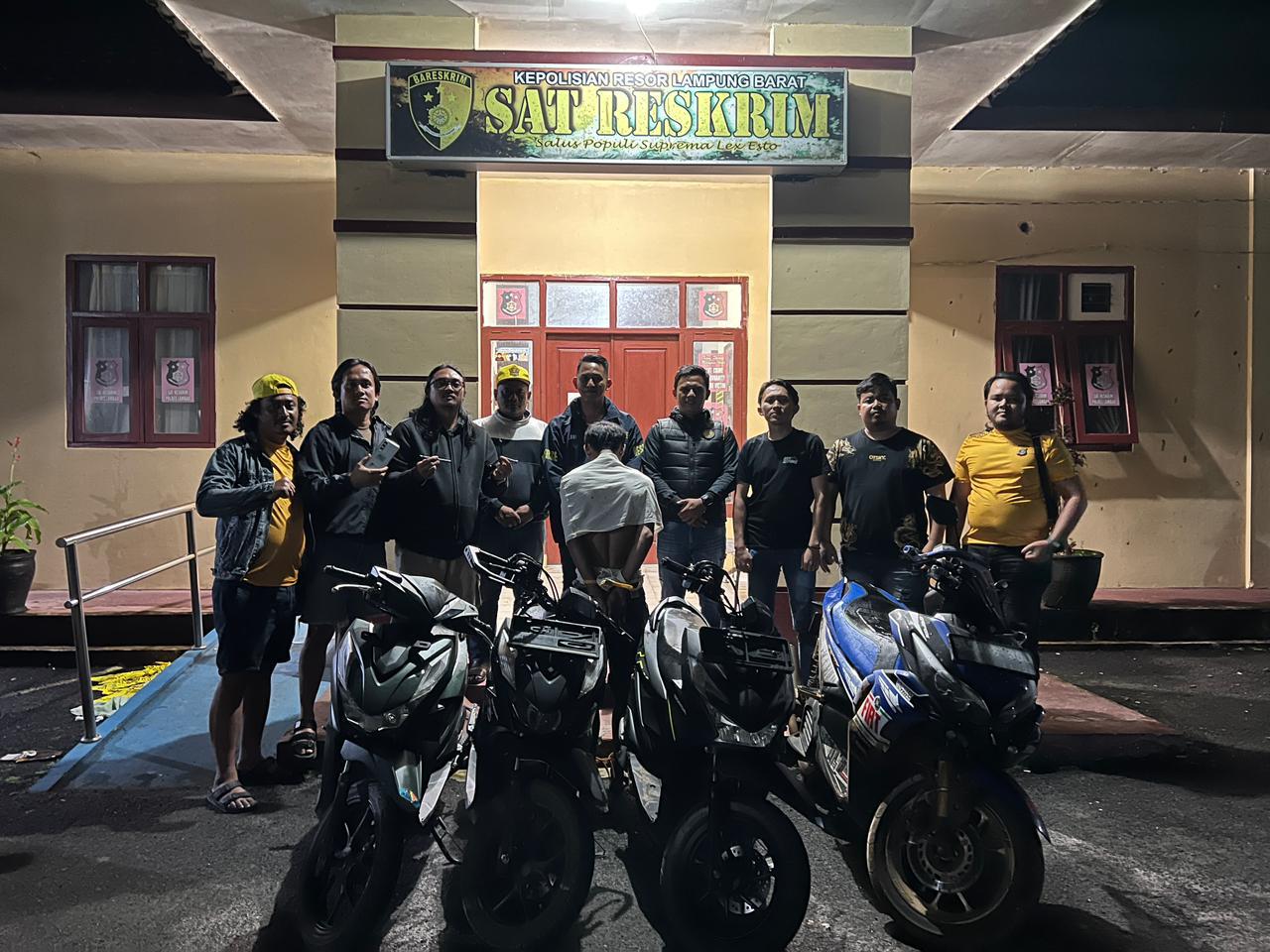 Pelaku Curanmor Pekon Bakhu Ditangkap, Polisi Amankan Motor Curian di Wonosobo