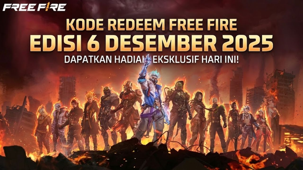 Kode Redeem FF 6 Desember 2025, Buruan Klaim 60 Hadiah Gratis Hari Ini!