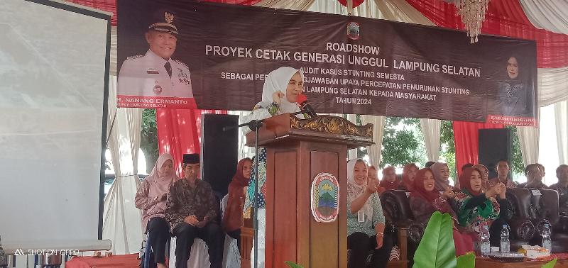 Ketua TPPS Lampung Selatan Winarni Buka Roadshow Cetak Generasi Unggul di Kecamatan Jatiagung 