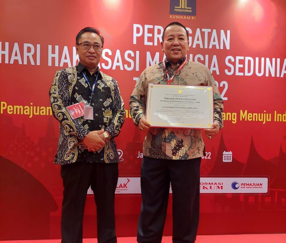 Arinal Terima Penghargaan Pembinaan Kabupaten/Kota Peduli HAM