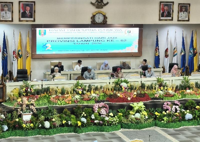 HUT Lampung ke-62, Wagub Jihan Paparkan Capaian dan Tantangan Daerah