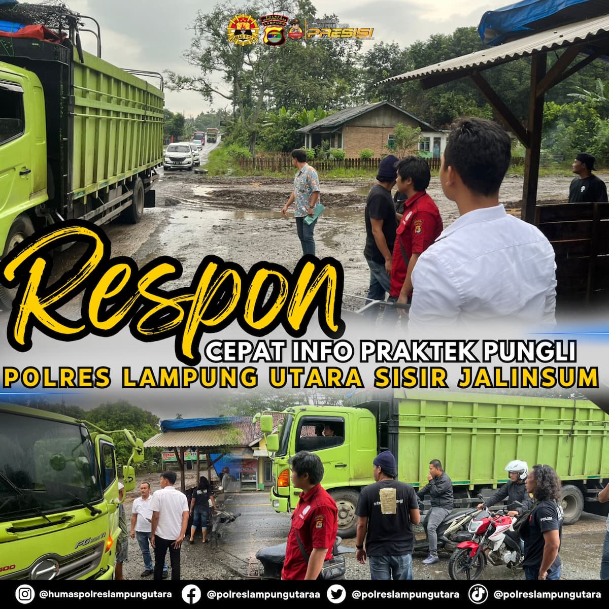 Respon Info Praktek Pungli, Polres Lampung Utara Sisir Jalinsum
