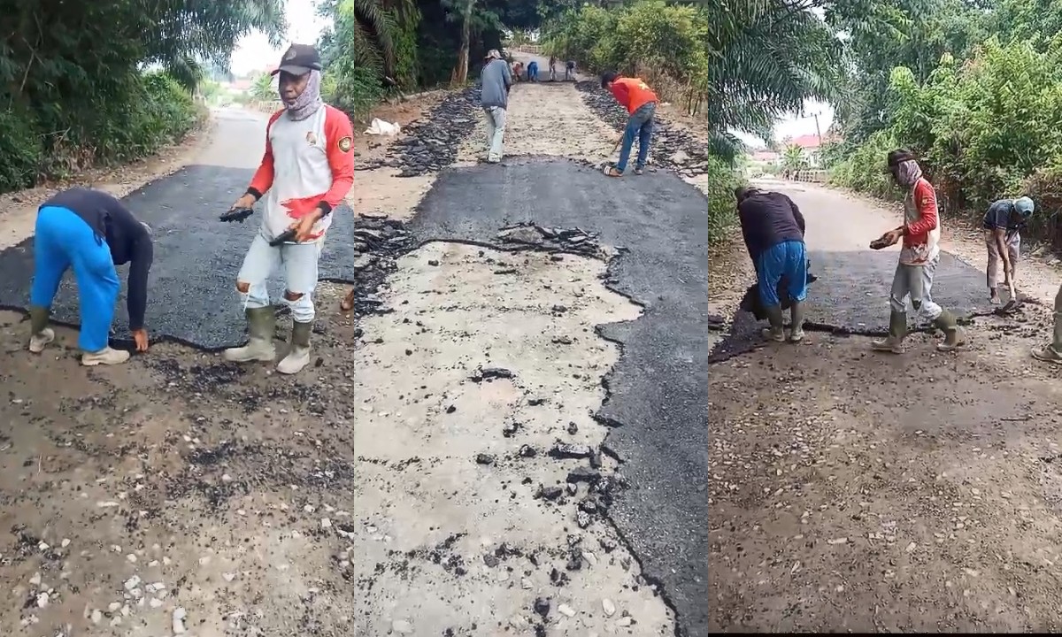 Dikeluhkan Warga, Jalan Desa Penagan Ratu-Peraduan Waras Dibongkar