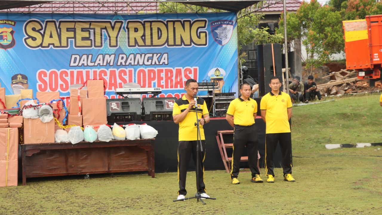 Safety Riding Warnai Sosialisasi Ops Zebra 2025 di Lampung Utara