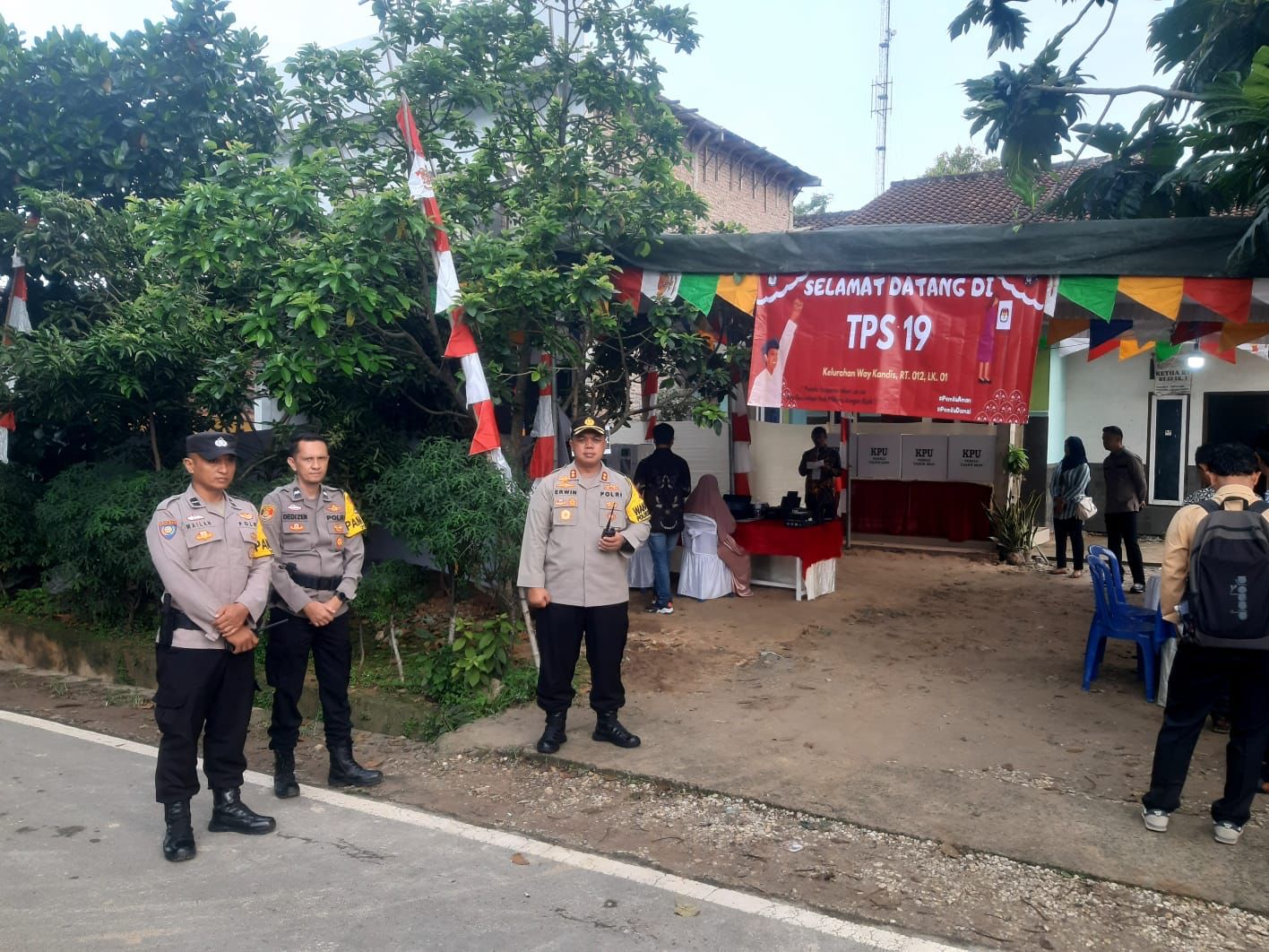 Polresta Bandar Lampung Lakukan Pengamanan di TPS 31 Kedaton dan TPS 19 Way Kandis