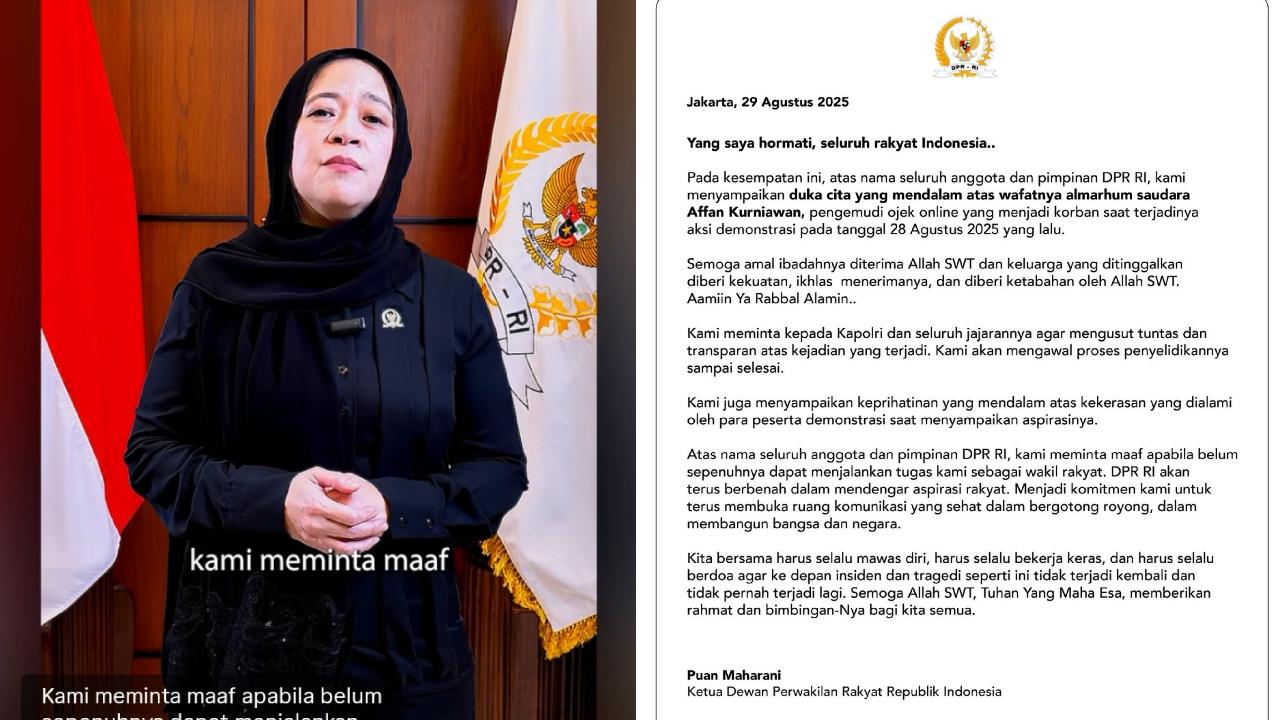 Puan Maharani Minta Maaf, DPR Janji Perbaiki Diri Pasca Tragedi Demonstrasi