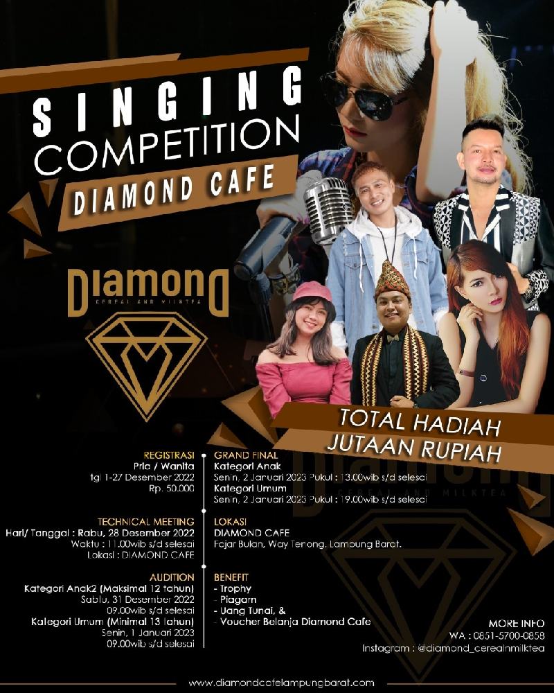 Ayo Ikuti ...!!! Ajang Pencarian Bakat Solo Song Diamond Cafe Fajarbulan 