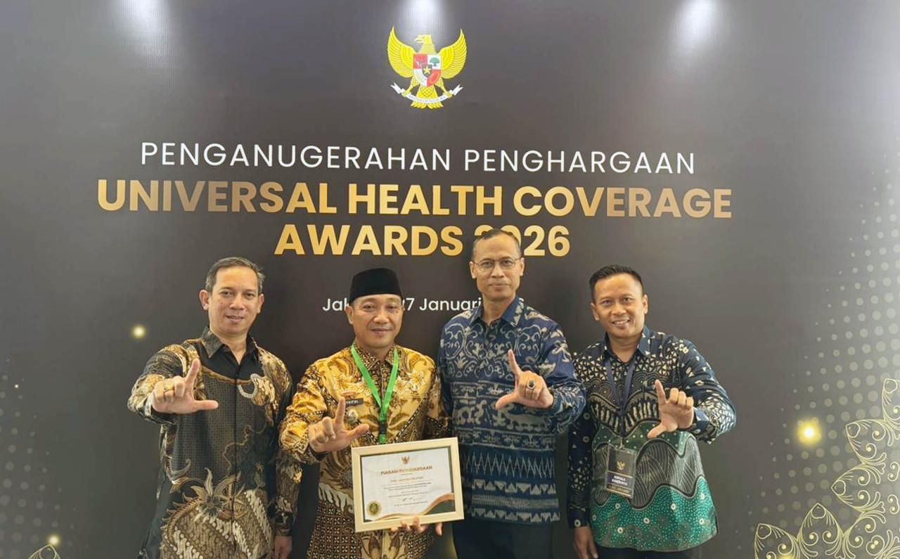 Lampung Selatan Sabet UHC Award 2026, Perlindungan Jaminan Kesehatan Hampir 98 Persen