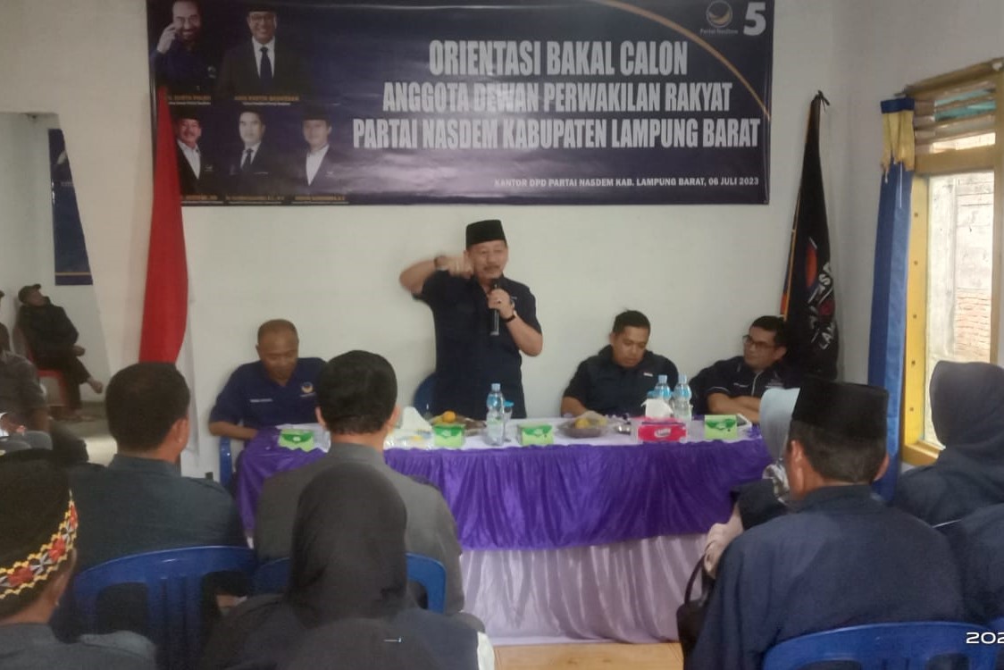 Ke Lampung Barat, Herman HN Pantau Langsung Orientasi Bacaleg NasDem