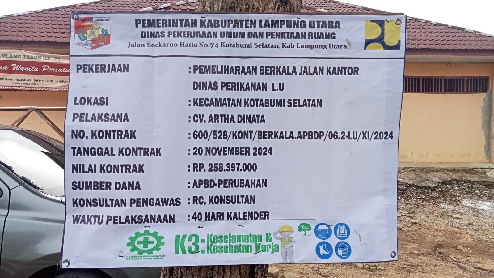 Puluhan Tahun Rusak, Ruas Jalan Menuju 4 Dinas di Lampung Utara Akhirnya Diperbaiki