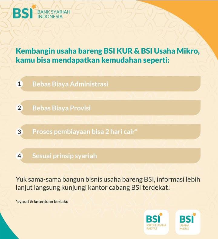 KUR BSI 2025: Pinjaman Hingga Rp100 Juta Tanpa Jaminan untuk UMKM