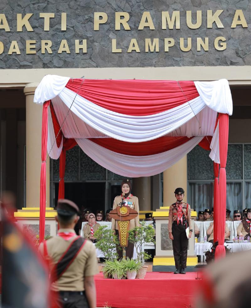 Wagub Jihan Buka Jambore Pramuka Daerah Lampung VII, Ajak Penggalang Jadi Pelopor Indonesia Emas 2045