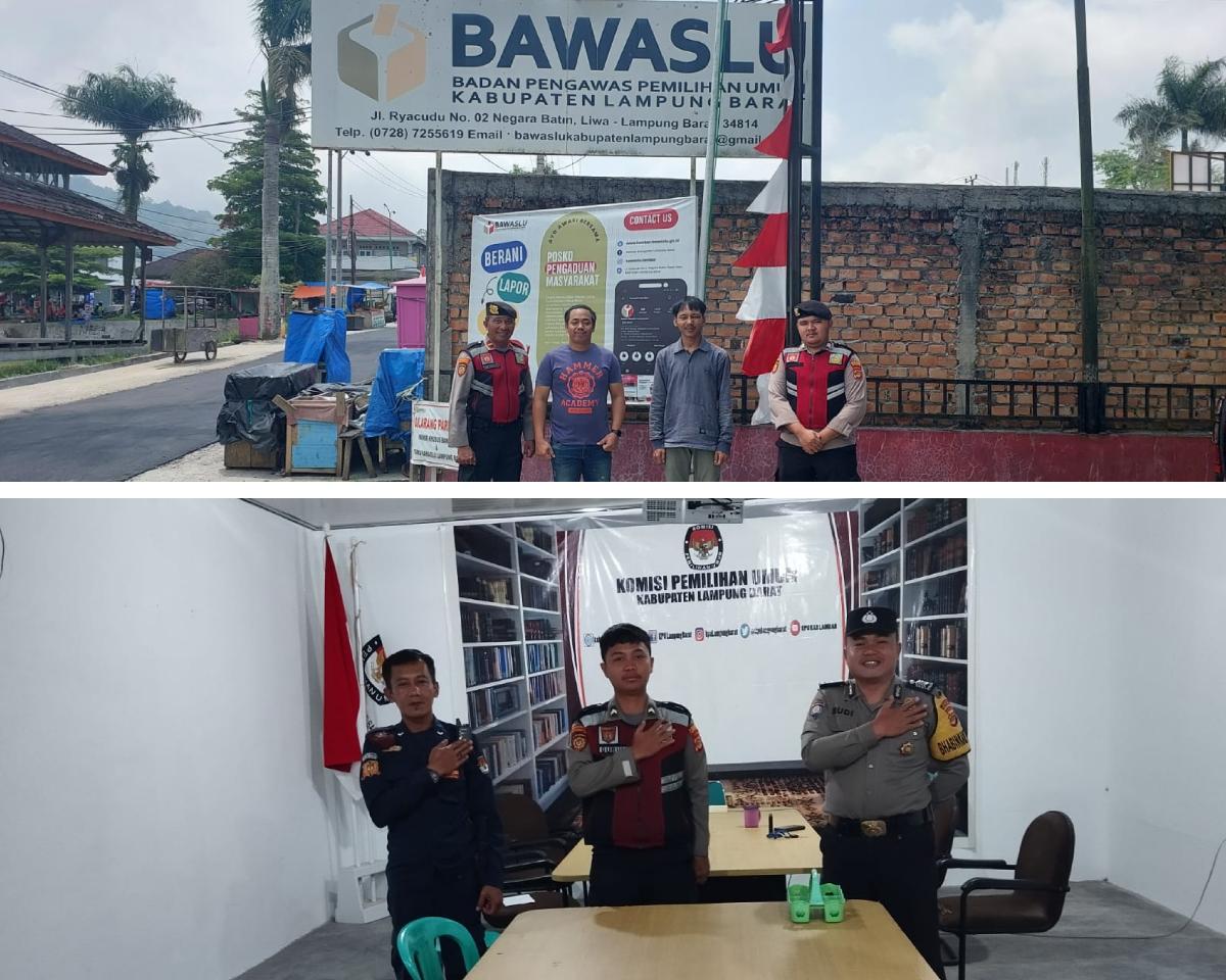 Polres Lampung Barat Lakukan Pengamanan Melekat di Kantor KPU dan Bawaslu