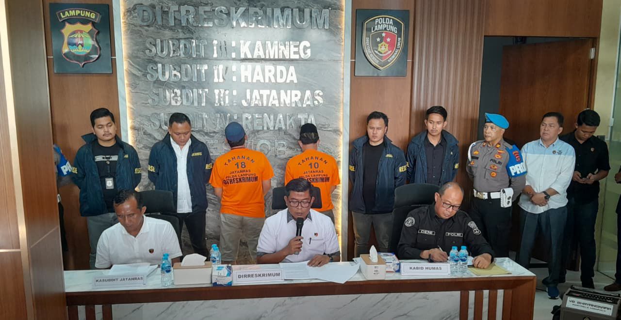 Polda Lampung Tetapkan 2 Oknum LSM Tersangka Pemerasan Direktur RSUDAM