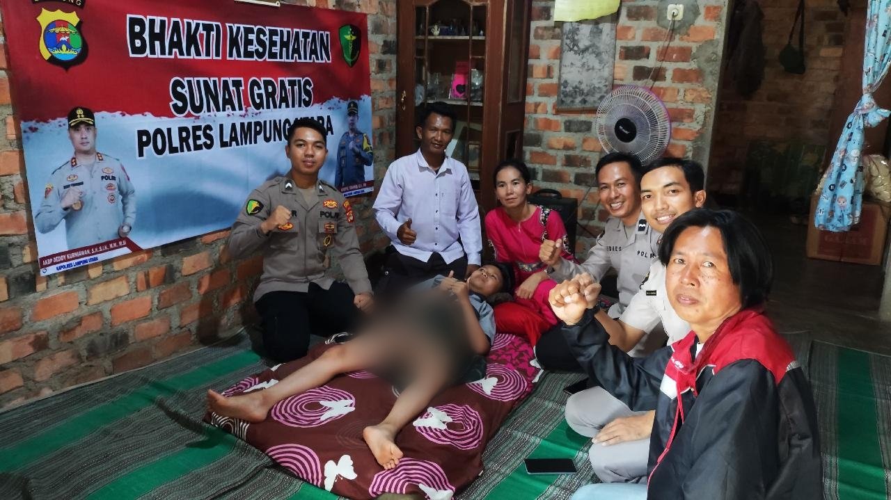 Polres Lampung Utara Adakan Khitan Gratis untuk Warga Kurang Mampu