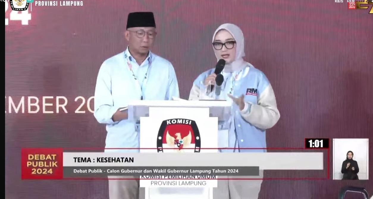 Debat Pamungkas Pilgub Lampung, Mirza-Jihan Siap Sambut Indonesia Emas 2045  