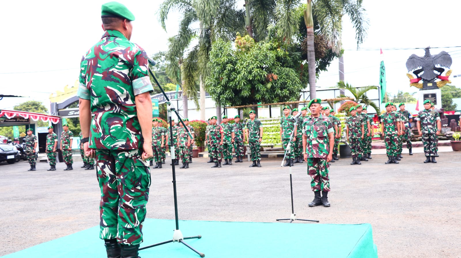 Kodim 0410/KBL Gelar Upacara Korp Raport Kenaikan Pangkat dan Pelepasan Personel