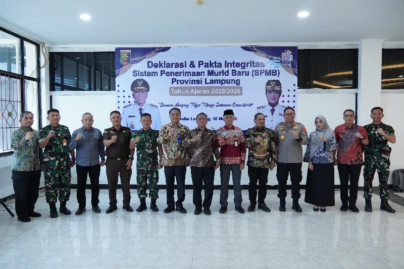 Pemprov Lampung Terapkan SPMB Empat Jalur Pendaftaran, Kuota Prestasi 35 Persen