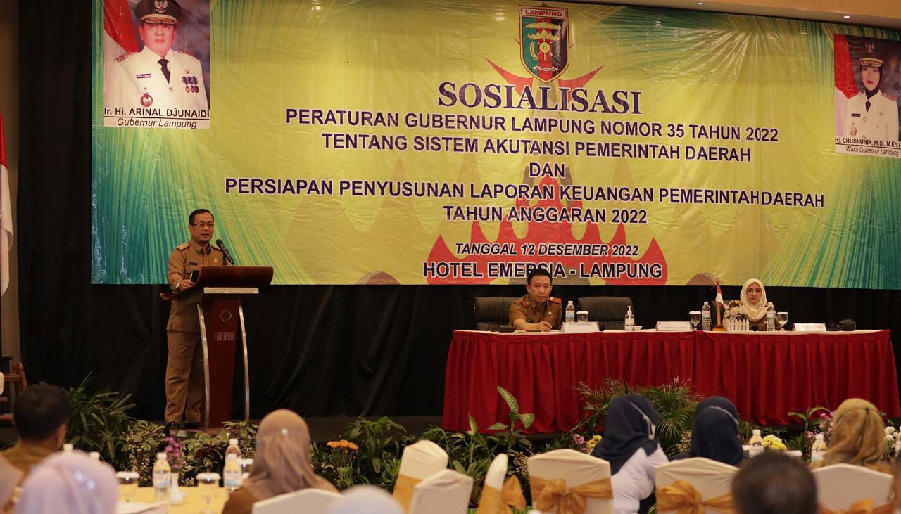 Pemprov Lampung Sosialisasikan Pergub No.35/2022 Tentang Sistem Akuntansi Pemda