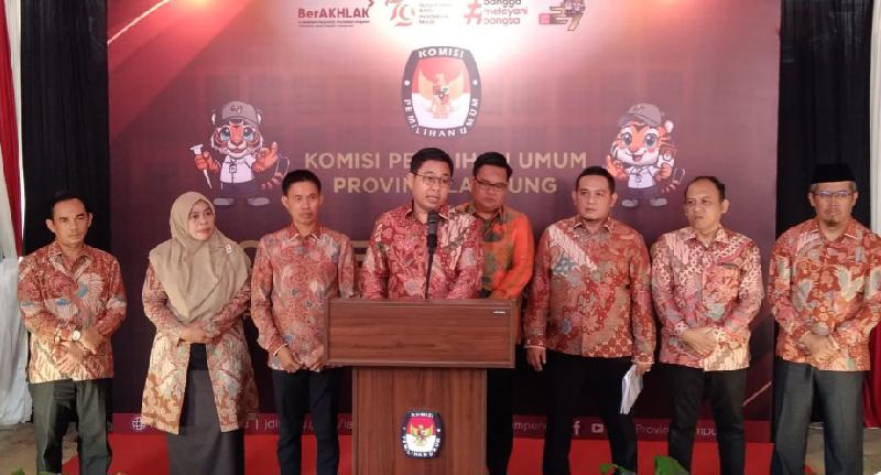 KPU Lampung Sebut Baru RMD - Jihan Konfirmasi Daftar Calon Gubernur dan Wakil Gubernur