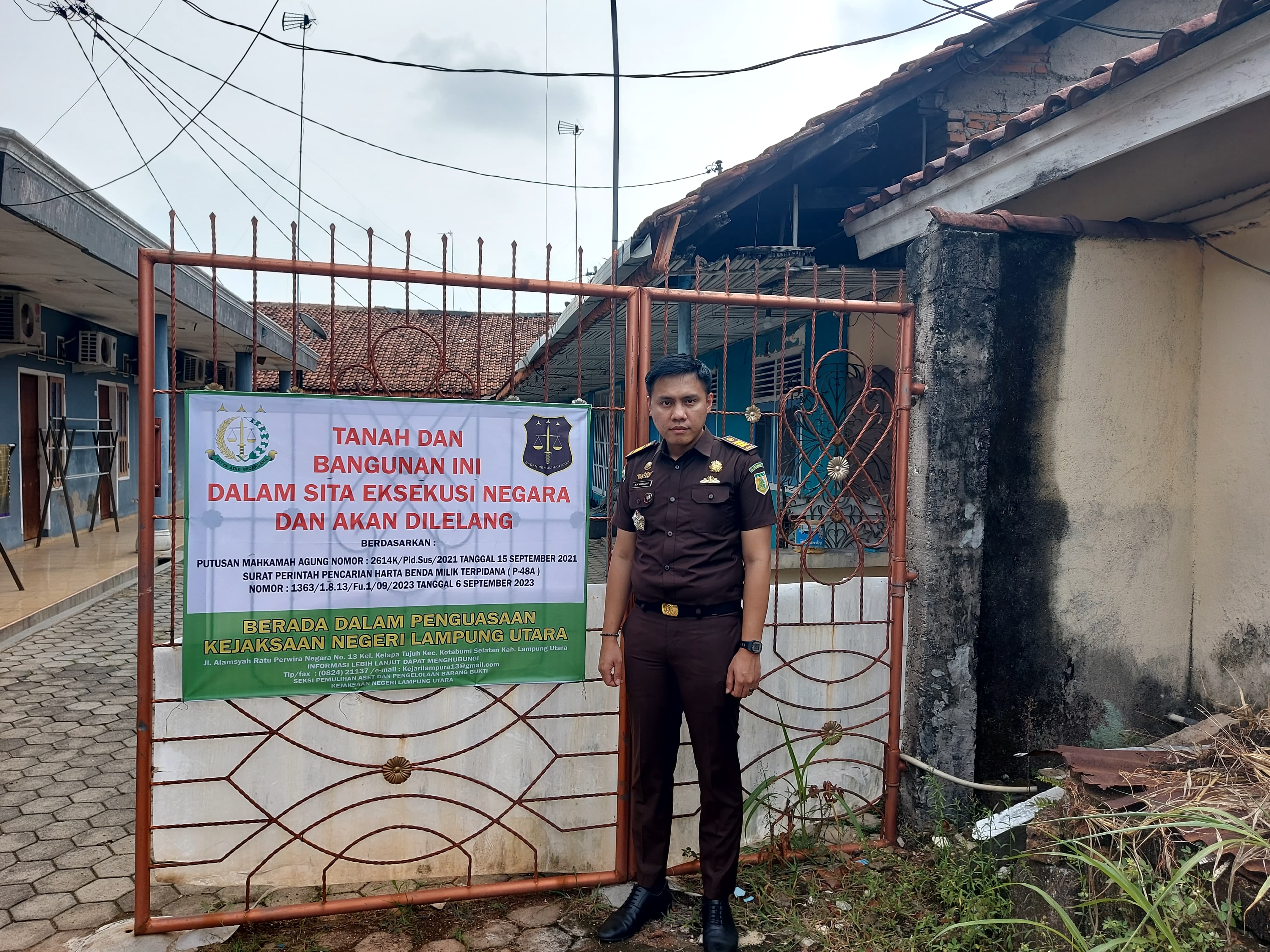 Kejari Lampung Utara Sita Aset Terpidana Korupsi Dana BOK