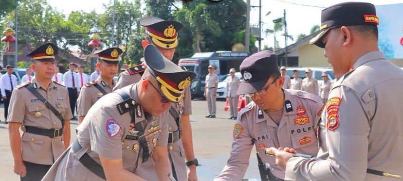 Jabatan Dua Kasat dan Satu Kapolsek di Polresta Bandar Lampung Resmi Diserahterimakan