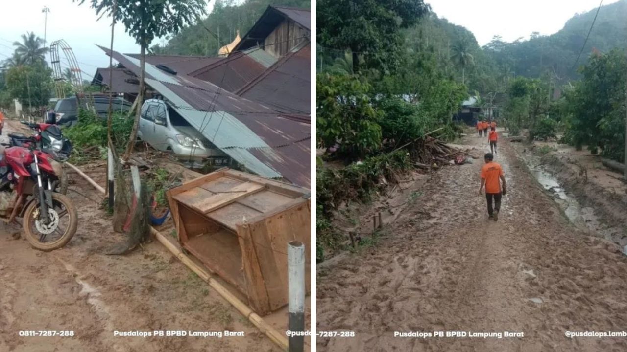 Tim Gabungan dan Warga Bersatu Pulihkan Desa Terdampak Banjir Suoh