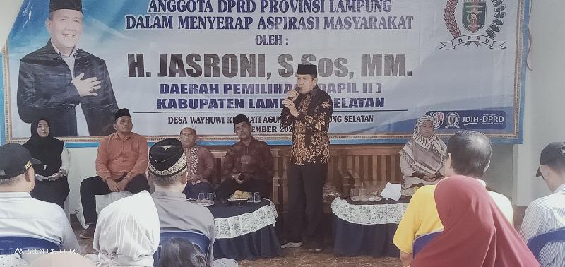 Jasroni Gelar Reses Ke III di Kecamatan Jatiagung, Infrastruktur dan Pembangunan jadi Usulan Masyarakat 