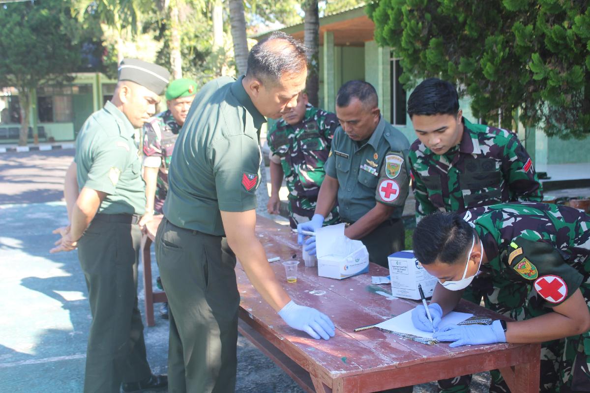 Dandim 0422 Lampung Barat Perintahkan Seluruh Anggota dan PNS Cek Urine, Ini Hasilnya