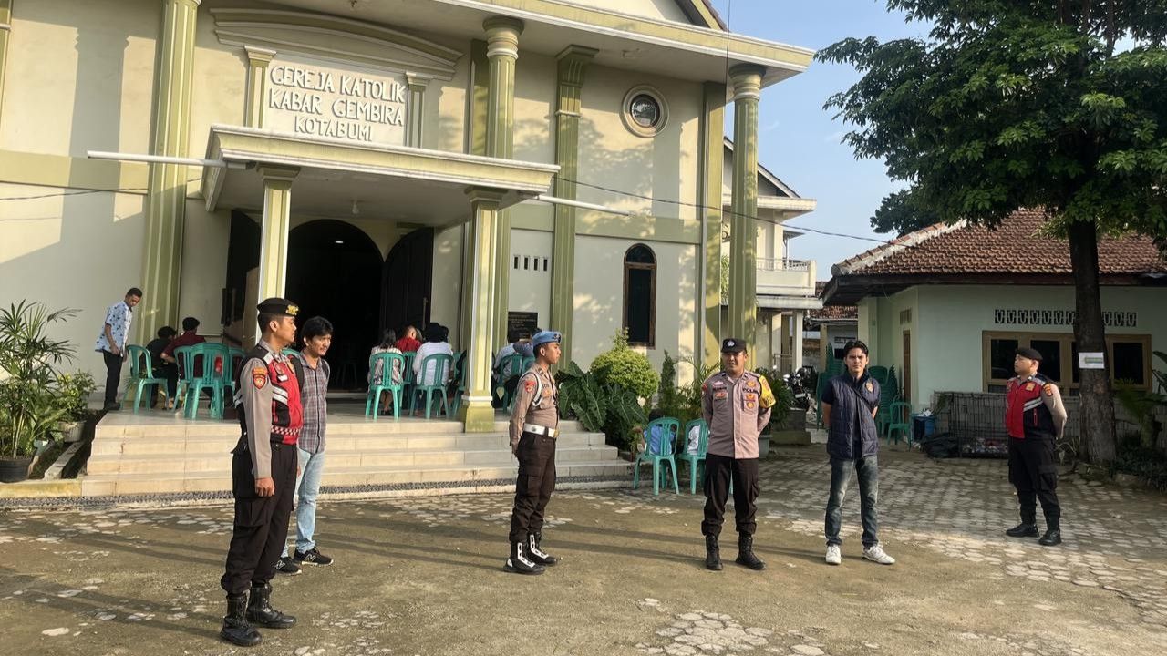 Polres Lampung Utara Amankan Ibadah Palma di Kotabumi, Berjalan Aman dan Kondusif