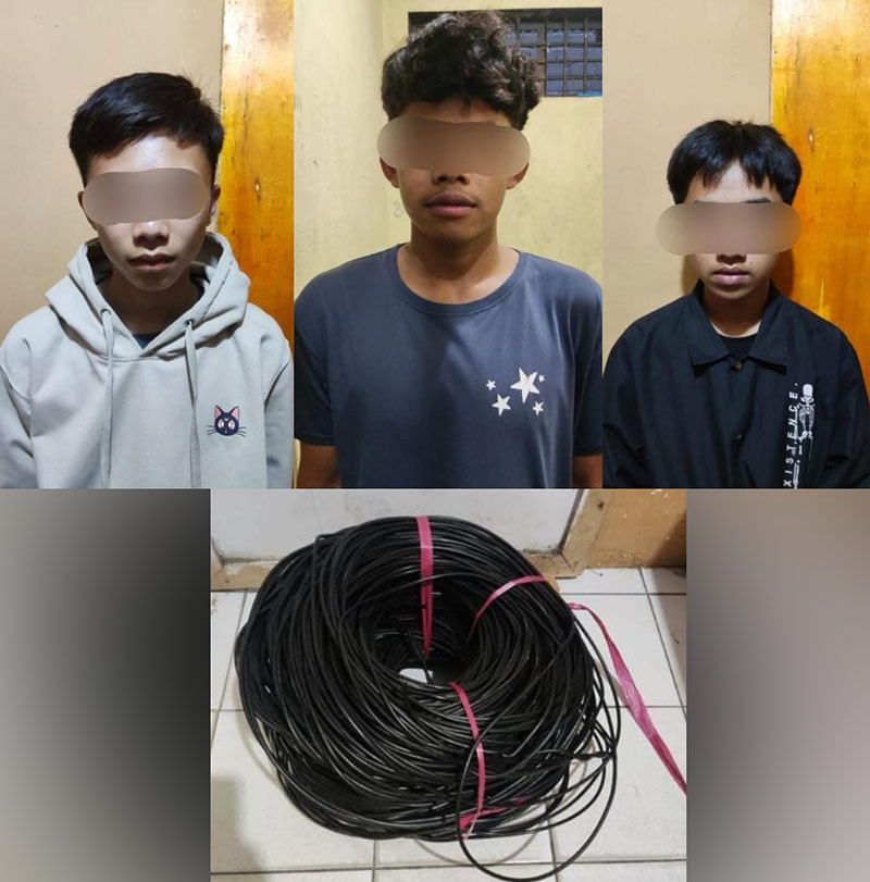 Bobol Rumah dan Curi Kabel Listrik, Tiga Remaja Diamankan 
