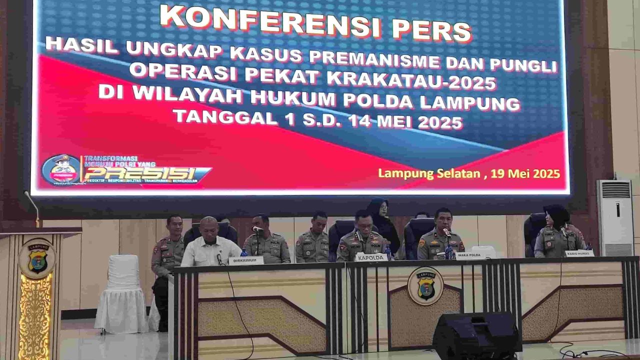 Polda Lampung Ungkap 244 Kasus Premanisme dan Pungli dalam Operasi Pekat Krakatau 2025