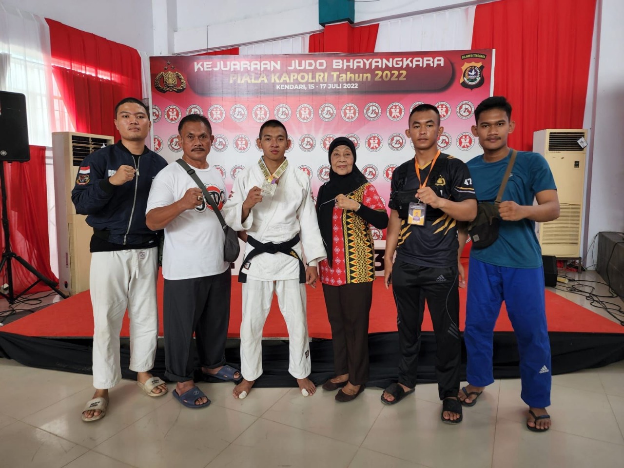 Personil Polresta Bandar Lampung Sabet Juara di Kejurnas Judo Kapolri Cup 2022