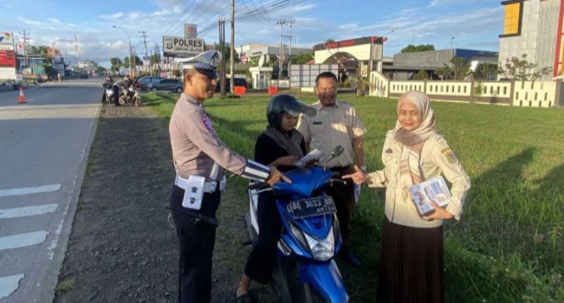 Sosialisasikan Pemutihan dan Penegakan Hukum Lalu Lintas digelar Satlantas Polres Lamsel 
