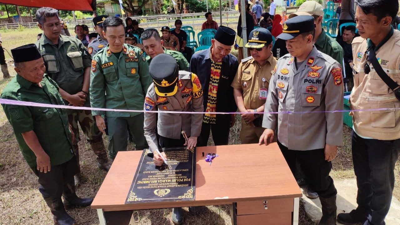 Kapolres Pesisir Barat Resmikan Pos Polisi Marga Belimbing di Way Haru
