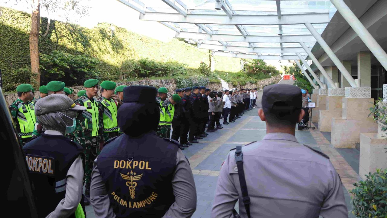 Sebanyak 150 Personel Amankan Rapat Pleno Rekapitulasi Suara PSU Pilkada Pesawaran 