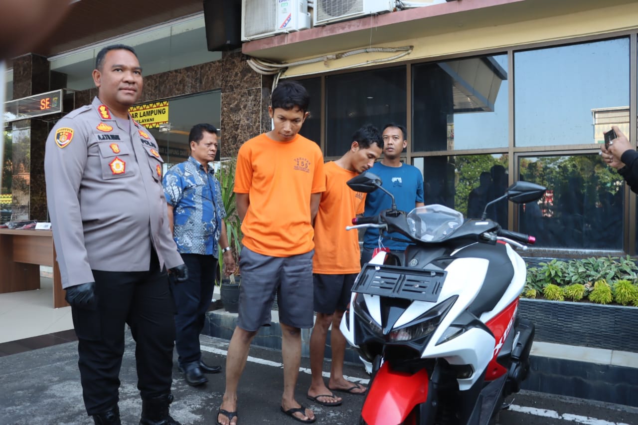 Motor Tergadai, Dua Pria di Bandar Lampung Nekat Bobol Rumah Tetangga