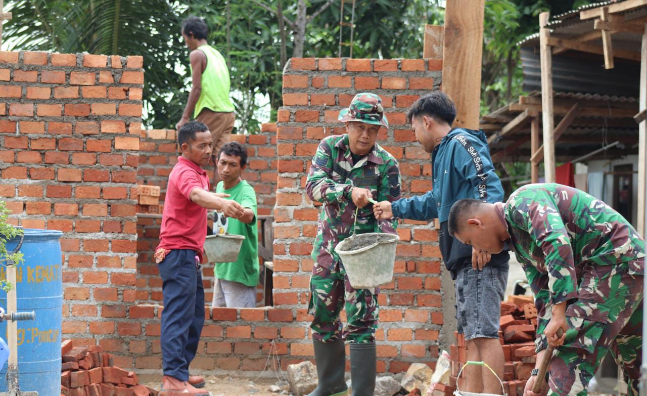 Lewat TMMD, Kodim 0410 Bangun Posyandu di Kampung Pidada 