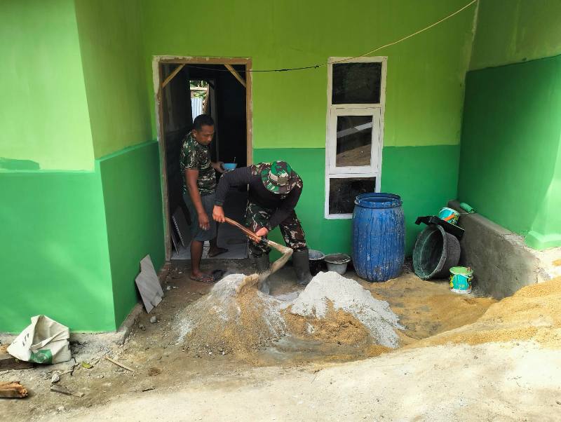 Sentuhan Akhir Pengecatan, Rumah Hasanudin Segera Diserahterimakan Melalui TMMD