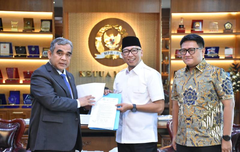 Gubernur Lampung Sampaikan Aspirasi Rakyat ke Ketua MPR dan Wamen Setneg