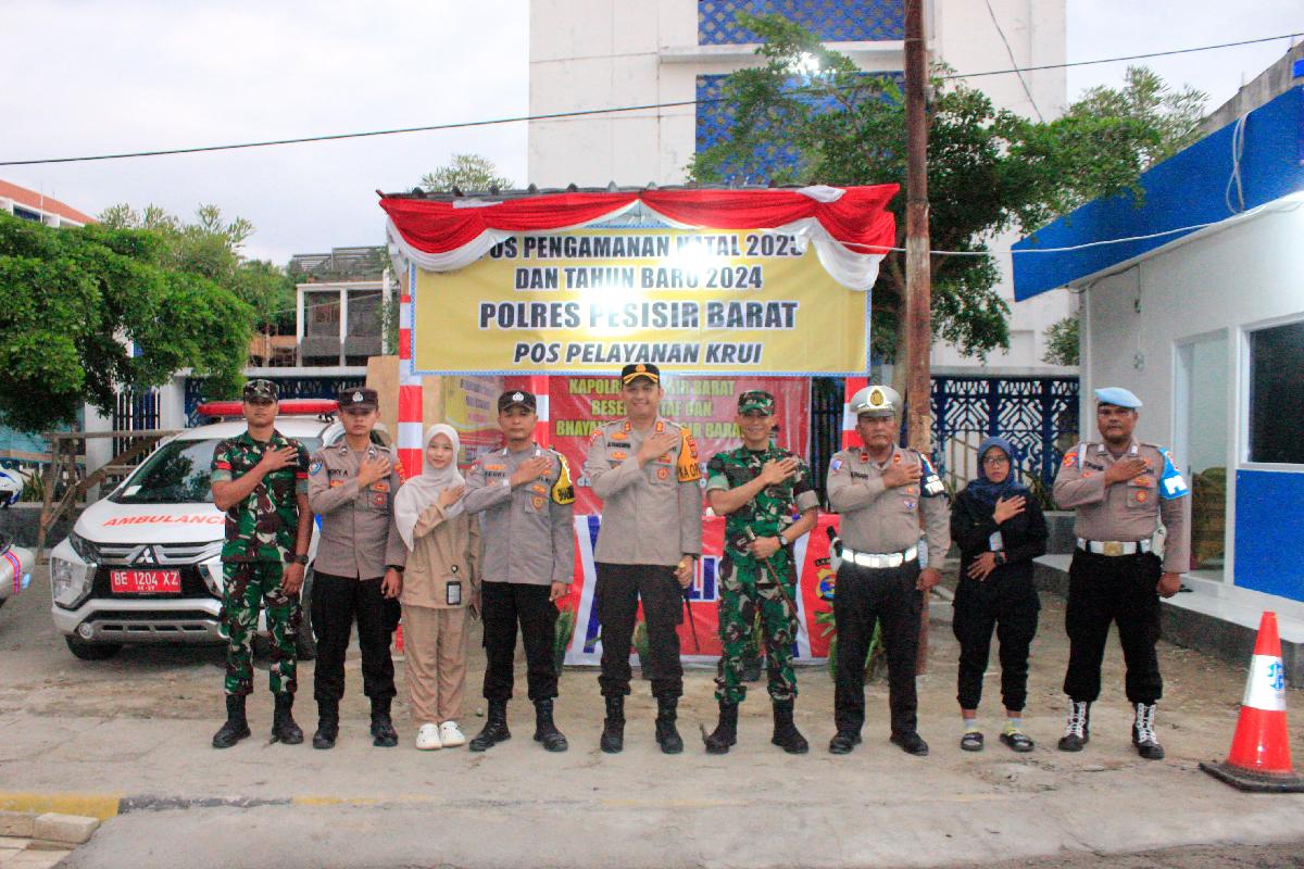 Polres Pesbar Cek Kesiapan Pospam Nataru Hingga Gudang Logistik KPU