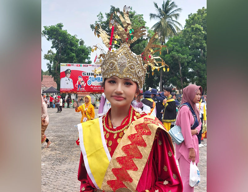 Azahra Putri Kinara PMR SMPN 1 Kebun Tebu Tampil di Parade Budaya Nusantara Jumbara PMR Nasional ke-IX