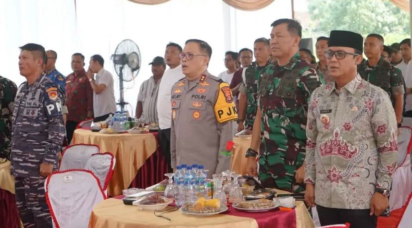 Kapolda Lampung Hadiri Peletakan Batu Pertama 800 Koperasi Desa Merah Putih Secara Virtual Nasional